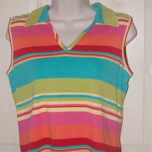 CATO Multi-color Sleeveless Knit Top